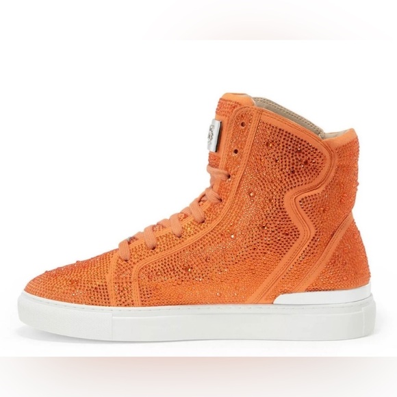 J75 by Jump Sestos Persimmon Rhinestone Jewels High-top Fashion Sneakers Size:12 - Picture 3 of 13